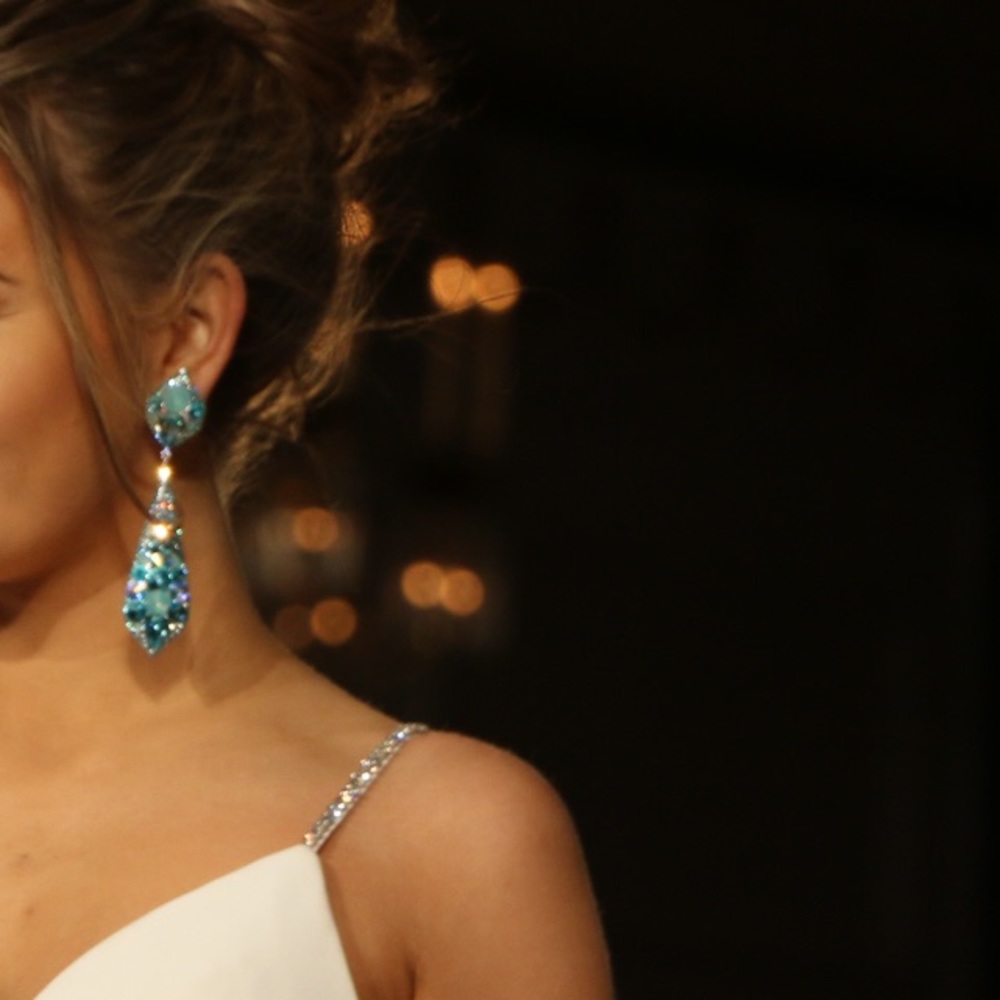 Pageant Earrings—Stefanie Somers Kiev In Ocean